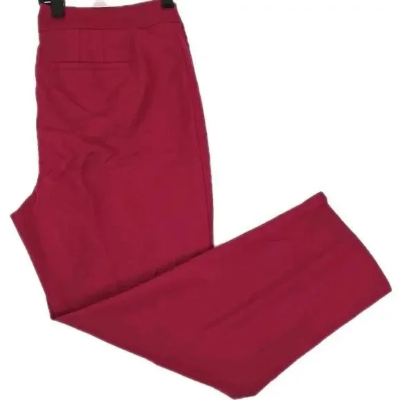 LOFT ~Woman Size 12~ Raspberry Pink Skinny Ankle Pants ~"JULIE"~ Cotton Blend. - Picture 5 of 11
